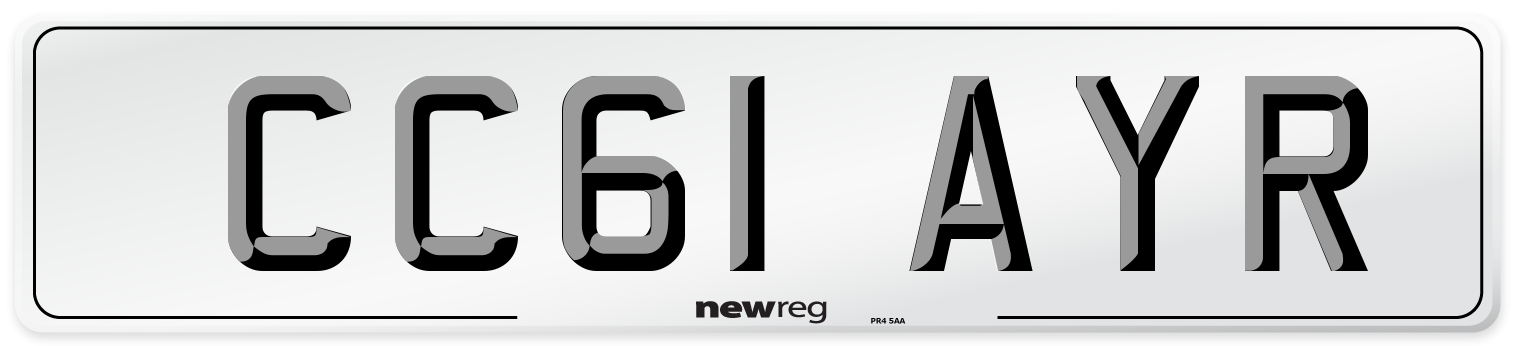 CC61 AYR Number Plate from New Reg